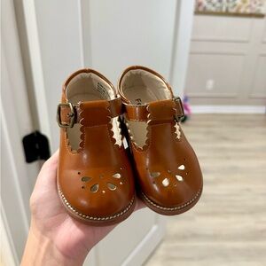 Charming Tan Kids Dress Shoes with Buckle